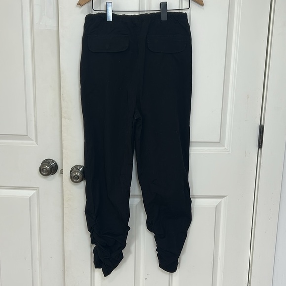 Free People Drawstring Cotton Ruched Pants size XS black casual NWOT - Picture 4 of 8